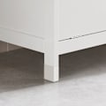 Miniatyrbillede 9 af 9: Rootz linnedskab Vasketøjsopsamler - Vasketøjskurv - Badeværelsesskab - Hvid - Fugtbestandig trædepude - Nem montering - 80cm x 91cm x 38cm