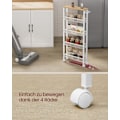 Miniatyrbild 7 av 7: Rootz Oak White Trolley - Rullvagn - Bärbar förvaring - Spånskiva och stål - 13 cm x 45,4 cm x 99,6 cm - Lättvikt - Max belastning 12,5 kg