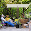 Miniatyrbillede 2 af 10: ROOTZ PARASOL - ROTATERING SUNSHADE - Justerbar haveskærm - UV -beskyttelse UPF 50+ - 150x205 cm hvid og sort