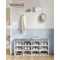 Miniatyrbillede 2 af 9: Rootz skobænk med opbevaring - Entryway Organizer - Klassisk hvid - Spånplade - Skum - Imiteret linnedbetræk - 30,3 cm x 78,5 cm x 48 cm - 136 kg Max