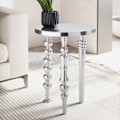 Miniatyrbillede 2 af 7: Rootz Modern Design Sidebord - Rundt bord - Håndlavet bord - Blank overflade - Aluminiumsmateriale - 44cm x 44cm x 63cm