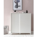 Miniatyrbillede 1 af 7: Rootz skoskab træ hvid 100x108x37,5 cm hylde høj - Design skohylde Stort 20 par sko Skohylde entre - Skoopbevaringsplads sparer - Skoopbevaringsrum mø
