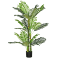 Miniatyrbild 1 av 6: Rootz konstgjord växt - konstgjord palm - inklusive plantering - grön + svart - 19,5 cm x 19,5 cm x 150 cm