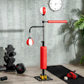 Miniatyrbillede 2 af 7: Rootz-boksestativ - To Speedballs - Roterende boksestang - Kick Pad - Højdejusterbar - Stål - Sort/Rød/Hvid - 84 x 36 x 140-205 cm