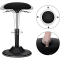 Miniatyrbillede 5 af 8: Rootz skammel - Bordskammel - Højdejusterbar - Ergonomisk - Roterbar - Anti-Slip - Sort