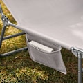 Miniatyrbillede 9 af 9: Rootz justerbar solseng med baldakin - Haveseng - Strandseng - Holdbar metalramme - Syntetisk fiberstof - Opbevaringslomme - 195 cm x 90 cm x 63 cm