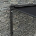 Miniatyrbild 5 av 7: Rootz Pergola - Solskydd - Väderbeständig - Handvev - Justerbart skjuttak - Stål+polyester - Mörkgrå - 396L x 302W x 210/280H cm