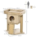 Miniatyrbillede 3 af 10: Rootz PawHut Cat Scratching Post - Cat Play Station - Cat Rest Station - Ultimate Play - Kloslibning - Konstruktion af høj kvalitet - 40W x 40D x 57H