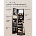 Miniatyrbillede 7 af 8: Rootz smykkeskab - Armoire - Organizer - Fuldlængde spejl - 3 hylder - 40cm x 36cm x 140cm