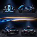 Pikkukuva 7 / 10: Rootz Electric Drift Go-Kart - sininen - Speedy Drifting - Torvi ja musiikki - Turvallinen ja mukava - 115 cm x 77 cm x 54 cm