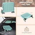 Miniatyrbillede 4 af 10: Rootz foldbar indkøbskurv Trappeklatrehjul - Teleskophåndtag - Letvægtsdesign - 51L Volumen - Grøn - 52cm x 48cm x 100cm