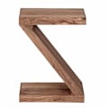 Miniatyrbild 4 av 4: Rootz sidobord massivt trä akacia Z Cube 60 cm högt vardagsrumsbord design brunt soffbord i lantlig stil