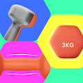 Miniatyrbild 5 av 6: Rootz 2 set hantlar - fria vikter - träningsvikter - neoprenbeläggning - 20 x 9 cm, handtag 11,5 cm x 3,8 cm