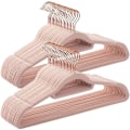 Miniatyrbild 1 av 7: Rootz Klädhängare - 50 delar - Sammet - Anti-Slip - Platssparande - Rosa - Guld - 45 x 0,6 x 23,5 cm