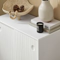 Miniatyrbillede 7 af 9: Rootz Modern skænk - Skoskab - Opbevaringskommode - MDF & Metal Build - Justerbare hylder - Alsidig brug - 70 cm x 87 cm x 37 cm