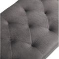 Pikkukuva 8 / 10: Rootz-sohva - Ruokasalin sohva - Pehmustettu sohva - Sametti - Metalli - Harmaa - Kulta - 116 x 44,5 x 49 cm