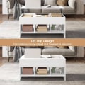 Miniatyrbild 7 av 8: Rootz multifunktionellt lyftsoffbord - Konvertibelt bord - Justerbart skrivbord - Utrymmesbesparande, mångsidigt, hållbart - Klass E1 trä - 96cm x 45c