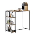 Miniatyrbillede 1 af 7: Rootz Modern Bar Bord - Køkkenbord - Spisebord - Industrielt design - Rummelig opbevaring med 3 hylder - Robust metalramme - Ridsefaste gulvbeskyttere