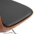 Miniatyrbillede 11 af 11: Rootz Barstole - Fodstøtte - Sæt med 2 - Højdejusterbar - Roterbar - 46 x 53,5 x 85-106 cm - Sort - Sølv - PU