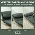 Miniatyrbillede 5 af 10: Rootz 2 -i -1 sovende lænestol gæst seng - konvertibel sofa - foldningsseng - justerbar komfort - 82 cm x 89 cm x 83 cm - grøn