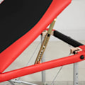 Miniatyrbillede 8 af 11: Rootz Foldemassageborde - Kosmetikborde - Højdejusterbart massagebord med nakkestøtte - Massageseng - Aluminiumskum - Plast - Sort + Rød - 215 x 60 x
