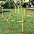 Miniatyrbillede 2 af 8: Rootz Dog Agility Set - 3-in-1 Pet Training Set - High Jump - Round Rods - Easy To Carry - Yellow