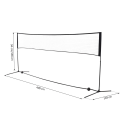 Miniatyrbild 3 av 9: Rootz Badmintonnät - Volleybollnät - Tennisnät - Bärbart - 2 höjder - Bärväska - 94/158 x 400 x 60 cm