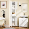Miniatyrbillede 2 af 8: Rootz Tall Badeværelsets kabinet - Hjørnetabinet - Slim Storage Unit - Rumbesparende design - 44 cm x 171 cm x 31 cm