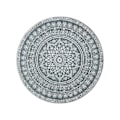 Miniatyrbillede 1 af 6: Rootz Boho Style rundt tæppe - Antracitgrå tæppe - Polyesterfilt TPR - Letvægts - 120 cm Diameter