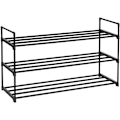 Miniatyrbillede 2 af 9: Rootz skostativer - Sæt med 2 - Sko Organizer - 24-30 par sko - Stabelbar - 92 x 30 x 53 - Metal - Sort