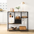 Miniatyrbillede 9 af 9: Rootz Industrial Style Køkken Spisestue Opbevaring Hylde Skænk Sidebord End Bord Vinreol