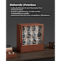 Miniatyrbillede 2 af 6: Rootz Watch Box Organizer - Smykkeopbevaringsetui - Display Stand - MDF Velvet Acryl - Elegant design - Rummelige rum - Beskyttende låg - 15 cm x 29,5