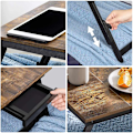 Miniatyrbillede 8 af 9: Rootz Laptop Bord - Laptop Stand - Notebook Bord - Morgenmadsbakke - Foldbare ben - Højdejusterbar - Op til 14,3 tommer - Brun - Sort - 71 x 35 x 23 c