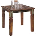 Miniatyrbillede 5 af 5: Rootz spisebord 80 x 80 x 76 cm Mango Shabby Chic massivt træ - Design landsted spisebord bådbruser - Spisebord rektangulært - Køkkenbord 4 personer