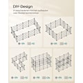 Miniatyrbillede 8 af 8: Rootz Black Metal Grid Storage Organizer - Wire Grid Rack - Grid Panel Organizer - Holdbar ABS-plastik - Alsidig opbevaringsløsning - Nem montering -