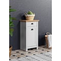 Pikkukuva 2 / 8: Rootz Stylish Grey Oak Bathroom Drawer Chest - Spacious Bathroom Cabinet with Drawer - Door and Shelf - Light Grey/Artisan Oak - 46x84x33 cm