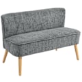 Miniatyrbillede 1 af 11: Rootz 2 -sædet polstret sofa - Loveseat - Compact Couch - Komfortabel polstring - 117 x 56,5 x 77 cm - Grå