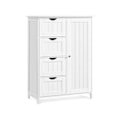 Miniatyrbillede 1 af 6: Rootz Cloud White Badeværelsesskab - Opbevaringsorganisering - MDF møbel - Justerbar hylde - 35cm x 65cm x 90cm