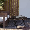 Miniatyrbillede 3 af 9: Rootz Foldebord - Sofabord - Havebord - Sidebord - Havemøbler - Blomsterstativ - Brun - 40 x 40 x 40 cm