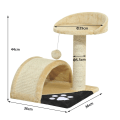 Miniatyrbillede 3 af 8: Rootz Cat Tree Sisal Pillars - Beige - Spånplade, Plys, Sisal - 14,17 cm x 14,17 cm x 17,32 cm