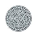 Pikkukuva 1 / 6: Rootz pyöreä matto - Boho matto - antrasiitinharmaa - polyesterihuopa TPR - 160 cm halkaisija - kevyt - 2,8 kg