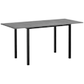 Pikkukuva 7 / 7: Rootzin ruokapöytä - Keittiön pöytä - Jatkettava - Liukumaton lattia - 6 hengelle - MDF-teräs - Tummanharmaa - 160L x 70W x 76K cm