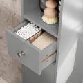 Miniatyrbillede 8 af 8: Rootz Badeværelse Højskabsskab Badeværelsesskab Opbevaringsskab Lysegrå