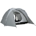 Miniatyrbillede 1 af 6: Rootz Telt - 2-3 personers telt - Campingtelt - Glasfiberdør - Med lynlåsnetvindue - Polyesterstof/netstof - Grå - 350L x 220W x 145H cm
