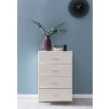 Miniatyrbillede 1 af 7: Rootz Design Skænk Hvid Højglans 60x90x30 cm Skænk Træ Moderne - Smal skuffe kommode Spisestue - Lille universalskab entre Linned kommode soveværelse