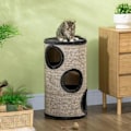 Miniatyrbillede 6 af 8: Rootz Scratch Barrel - Scratch Barrel - 3 Tier Scratcher Barrel - Inkluderer Sisal Rope - Scratcher Pad - Cat Scratcher - Grå - 38cm x 38cm x 70cm