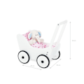 Pikkukuva 2 / 3: Rootz Doll's Pram 'Maria' - Baby Carriage - Lelulottari - Säädettävä kahva - 53 cm x 35cm x 58cm