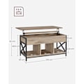 Miniatyrbillede 6 af 8: Rootz Sofabord - Centertabel - Stue Bord - Justerbar højde - 50 x 100 x (46,5-62) cm - Brun sort