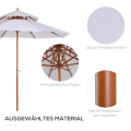 Miniatyrbillede 4 af 10: Rootz træparasol - Haveparaply - Udendørs skygge - Holdbar og vejrbestandig - Let at betjene - Forbedret stabilitet - Ø265x H264 cm