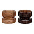 Miniatyrbild 2 av 3: Rootz Candle Holder Set - Glass Candle Display - Reversible Holders - Warm Ambiance - Ø9x7cm